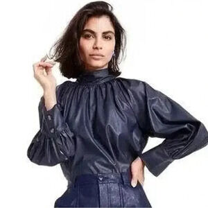 Rachel comey for target faux leather blouse